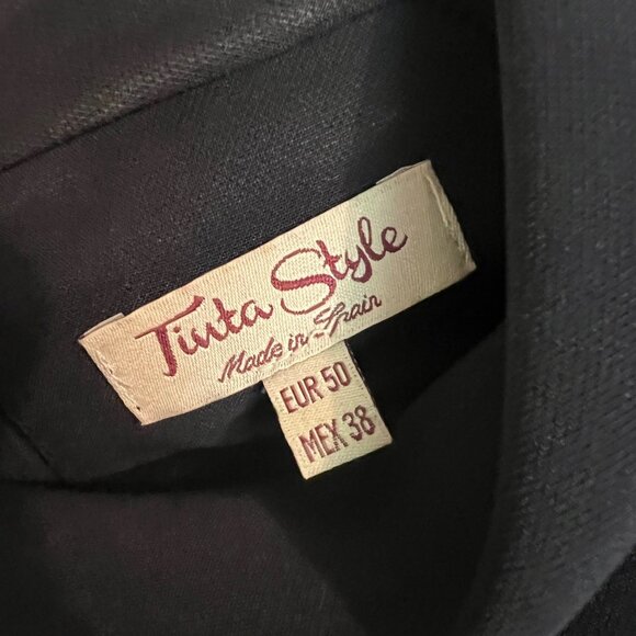 Navy Colorblock Shift Dress Mustard Panels Work Office Chic Size 14 - Picture 7 of 13